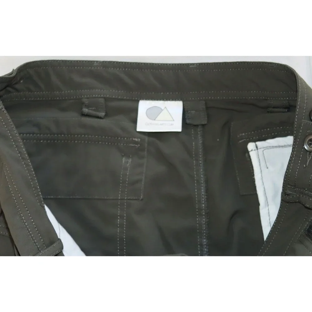 Clothing Arts P^Cubed Pick Pocket Proof Men's Green Utility Nylon Pants Sz 36x32